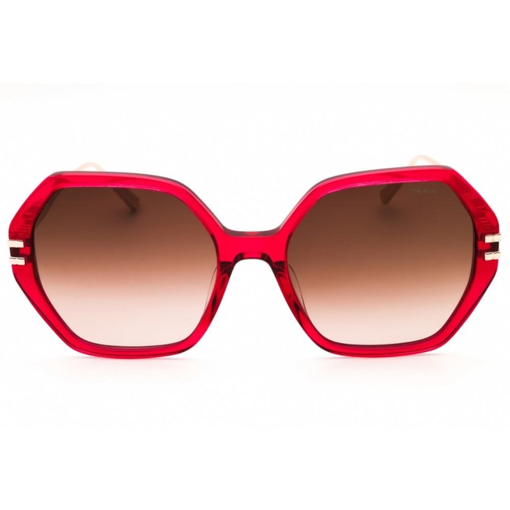 New! Chopard SCH370M 07AK Transparent Red Ice Cube Sunglasses, Authentic - Picture 6 of 8